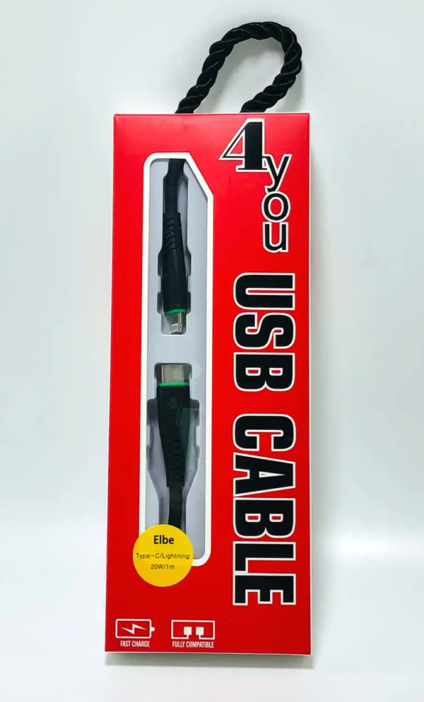Кабель Type-C/Lightning 4you Elbe PD 20W