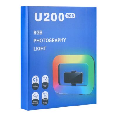 Кольцевая LED-лампа с пультом для смартфона и держателем RGB U200