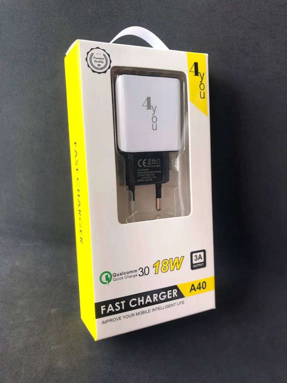 МЗП 1Port 4you A40 QC3.0 3A+ Micro