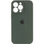 Чохол iPhone 14 Pro Max Silicon Case FULL Camera №1 green
