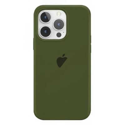 iPhone 14 Pro Max Silicon Case FULL №67 Moss green