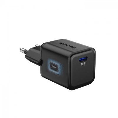 МЗП 1Port SENTEO Z-18 USB-C 3A GaN PD 45W (CE Сертификат) (black)