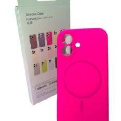 Чохол iPhone 12 Silicon BEATS with MagSafe №10 Sunrise Pink