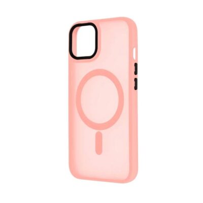 Чохол iPhone 12 Silicon BEATS with MagSafe №10 Sunrise Pink