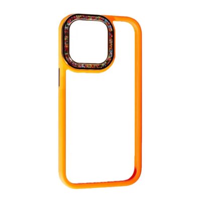 Чохол iPhone 15 Pro Swarovski Orange