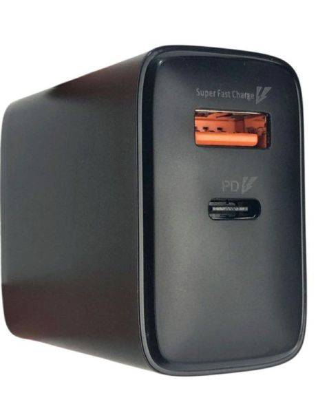 МЗП 2Port 4you A52 22.5w Usb+Usb-C PD+кабель Type-C Black - Image 3