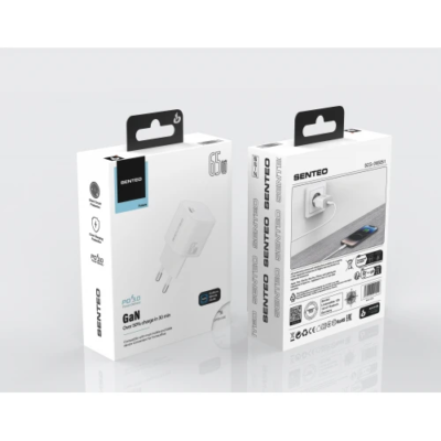 МЗП 1Port SENTEO Z-20 USB-C 3A GaN PD 65W (CE Сертификат) (white)