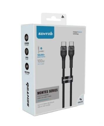 Кабель SENTEO ST-01 Montes 100W Type-C–Type-C 1m (black) - Зображення 2