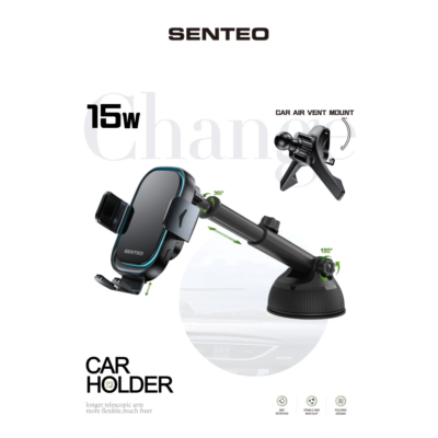 Автотримач SENTEO SH-02 DRIFT 2 MagSafe PD на плоску поверхню (black)