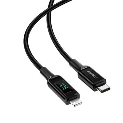 PD Acefast C6-01 Display Type-C to Lightning 30W 3A 1.2m Black