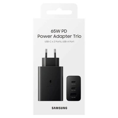 МЗП 3Port Samsung EP-TG530 Compact USB+2USB-C PD 65W Black
