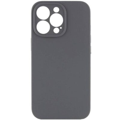 IPhone 15 Pro Silicone Case FULL Camera №12 Graphite Grey