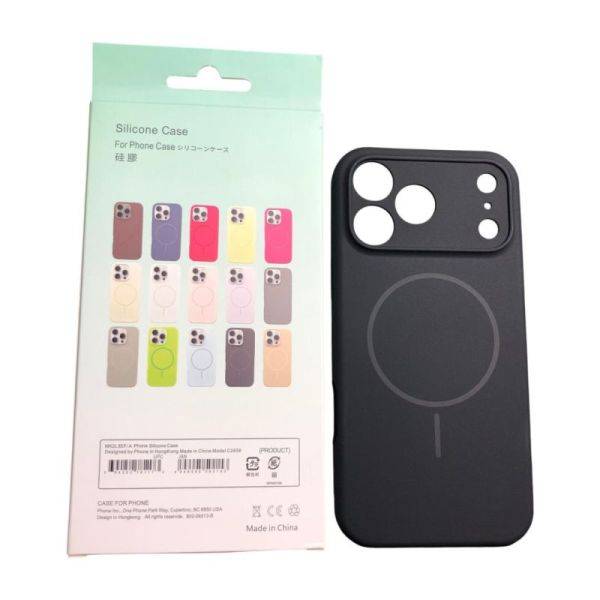 Чехол iPhone 17 Pro Max Silicon BEATS with MagSafe №7 Midnight Black