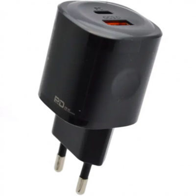 МЗП 2Port SENTEO Z-02S USB+USB-C 3A PD 30W (black)