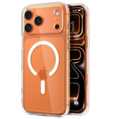 Силіконовий чохол MagSafe Full Camera для Apple iPhone 17 Pro (Прозорий)