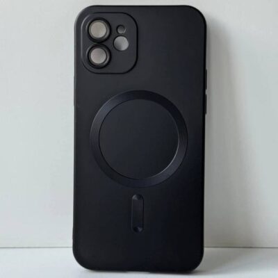 Чохол iPhone 12 Silicon BEATS with MagSafe №7 Midnight Black