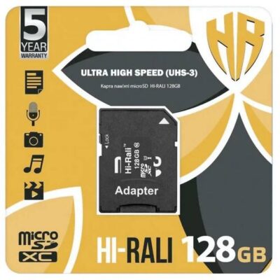 Micro SD 128Gb Hi-Rali Class 10 з ад. (UHS-3)