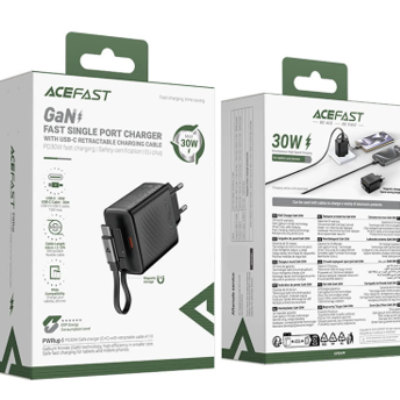 МЗП 1Port Acefast A110 USB-C PD3.0 30W Type-C Black