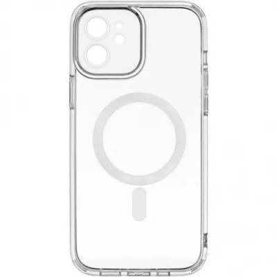 Силіконовий чохол MagSafe Full Camera для Apple iPhone 12 (Прозорий)