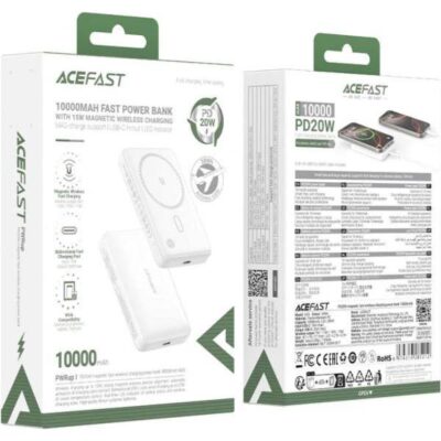 Powerbank 10000mAh Acefast M26 20W (MagSafe) White