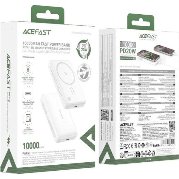 Powerbank 10000mAh Acefast M26 20W (MagSafe) White