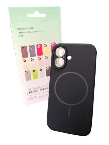 Чохол iPhone 14 Pro Max Silicon BEATS with MagSafe №7 Midnight Black