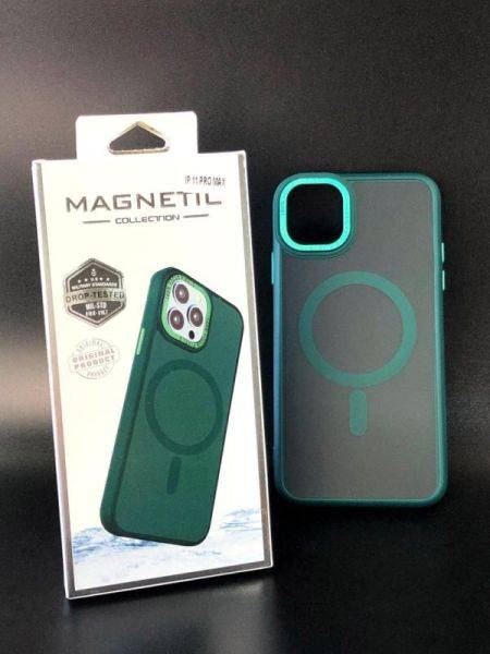 Чохол iPhone 13 Pro Silicon SPACE with MagSafe Green